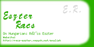 eszter racs business card